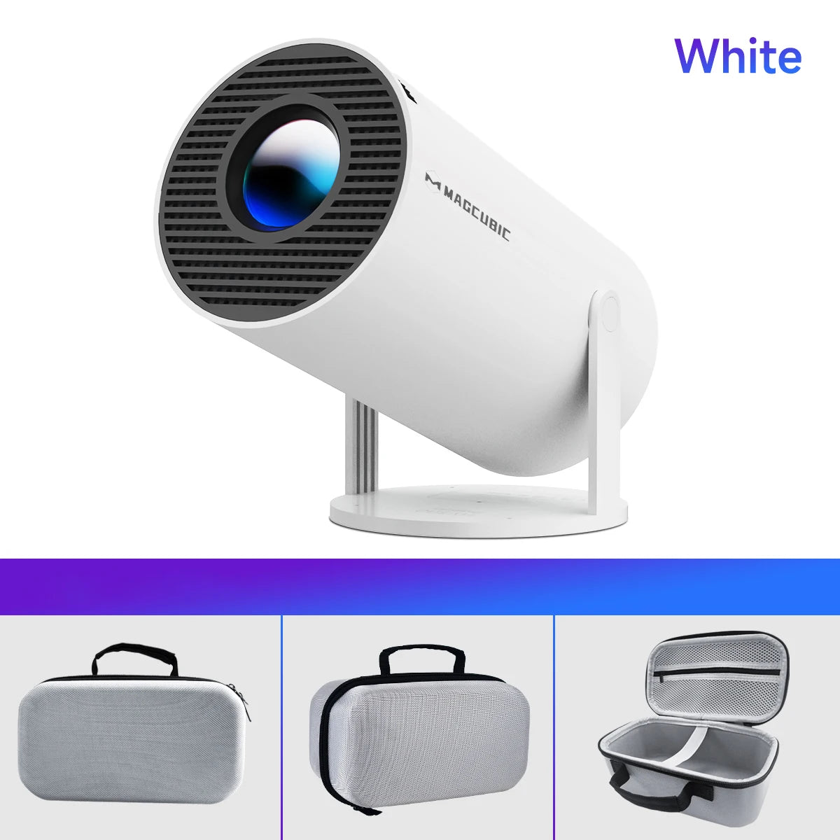 Premium Cubic Pro Smart Projector - 4K Support | Dual-Band WiFi 6 | 260 ANSI | Android 11 OS | Indoor/Outdoor Cinema Experience