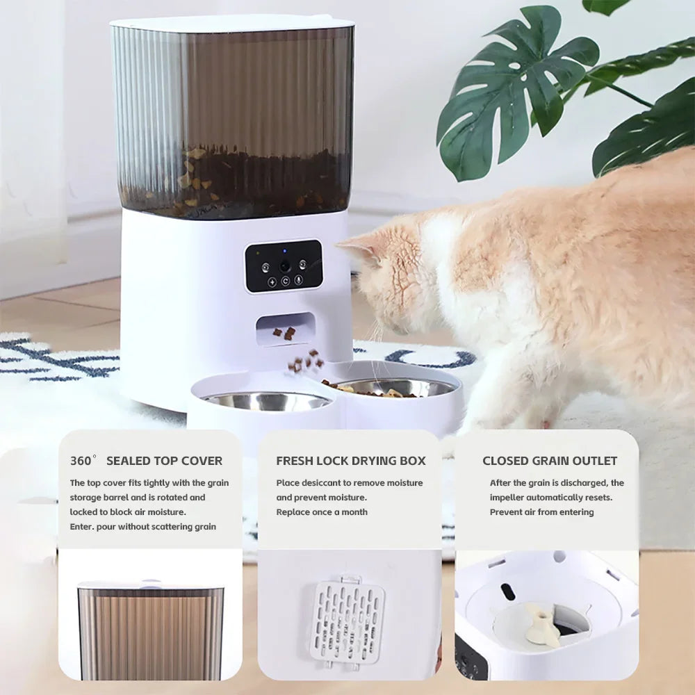 BritPet AutoFeeder Pro – 5L Smart Dog & Cat Food Dispenser with HD Camera, WiFi Control & Scheduled Feeding Bowl