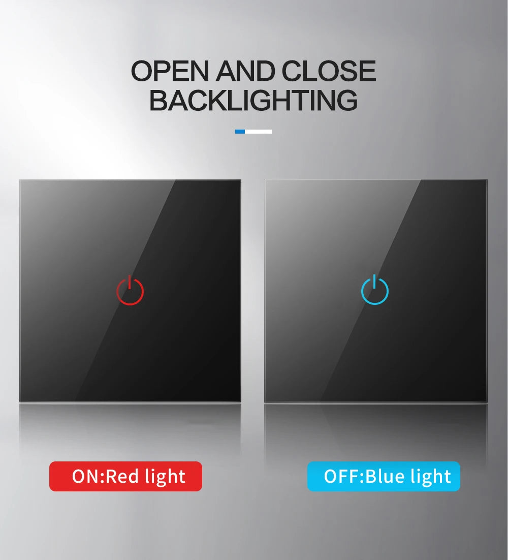 LumaControl Alexa & Google Smart Light Touch Switch (No Neutral, 1–3 Gang)