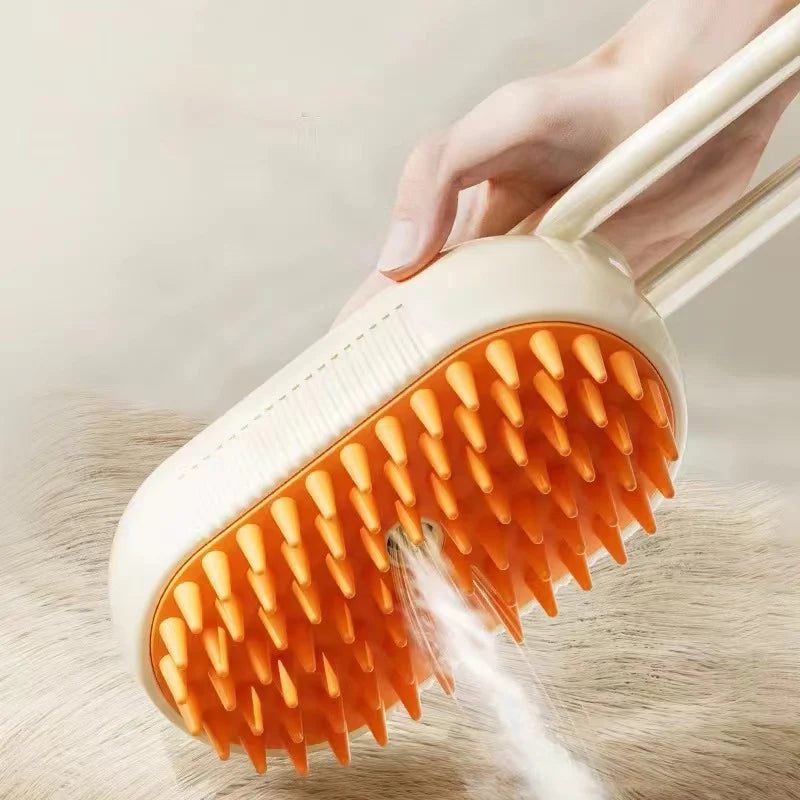 Multi-Function Pet Hair Removal Brush – Electric Comb with Steam Spray & Anti-Flying Hair Technology