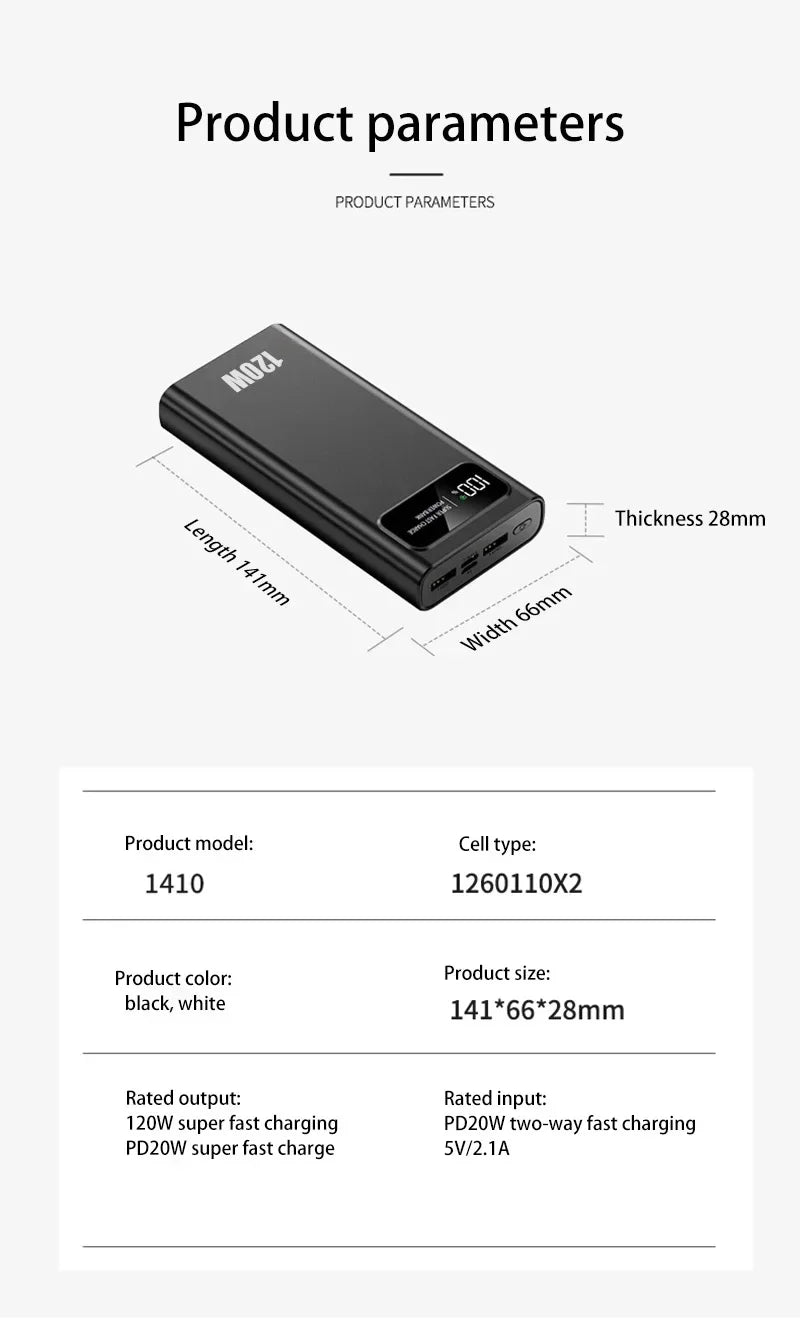 ChargeCore Max 200,000mAh – Portable Power Bank with Super-Fast USB Charging