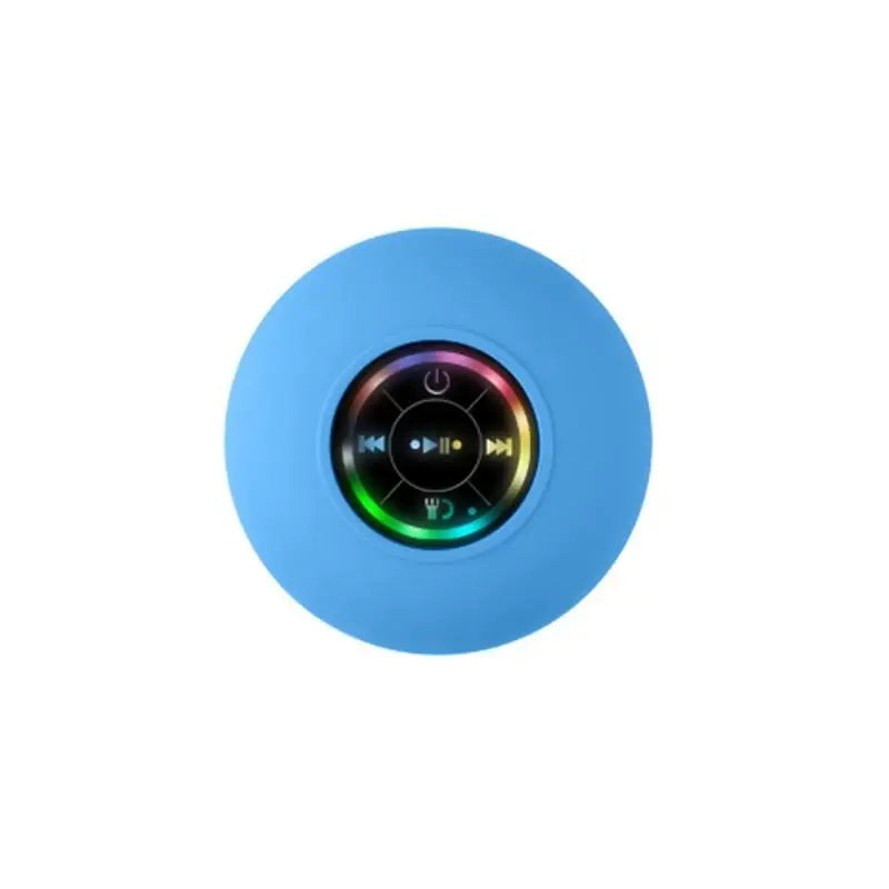Portable Bluetooth Speaker with LED Lights | IPX4 Waterproof | Loud Stereo Sound & Strong Suction Cup for Bathroom, Outdoor & Travel