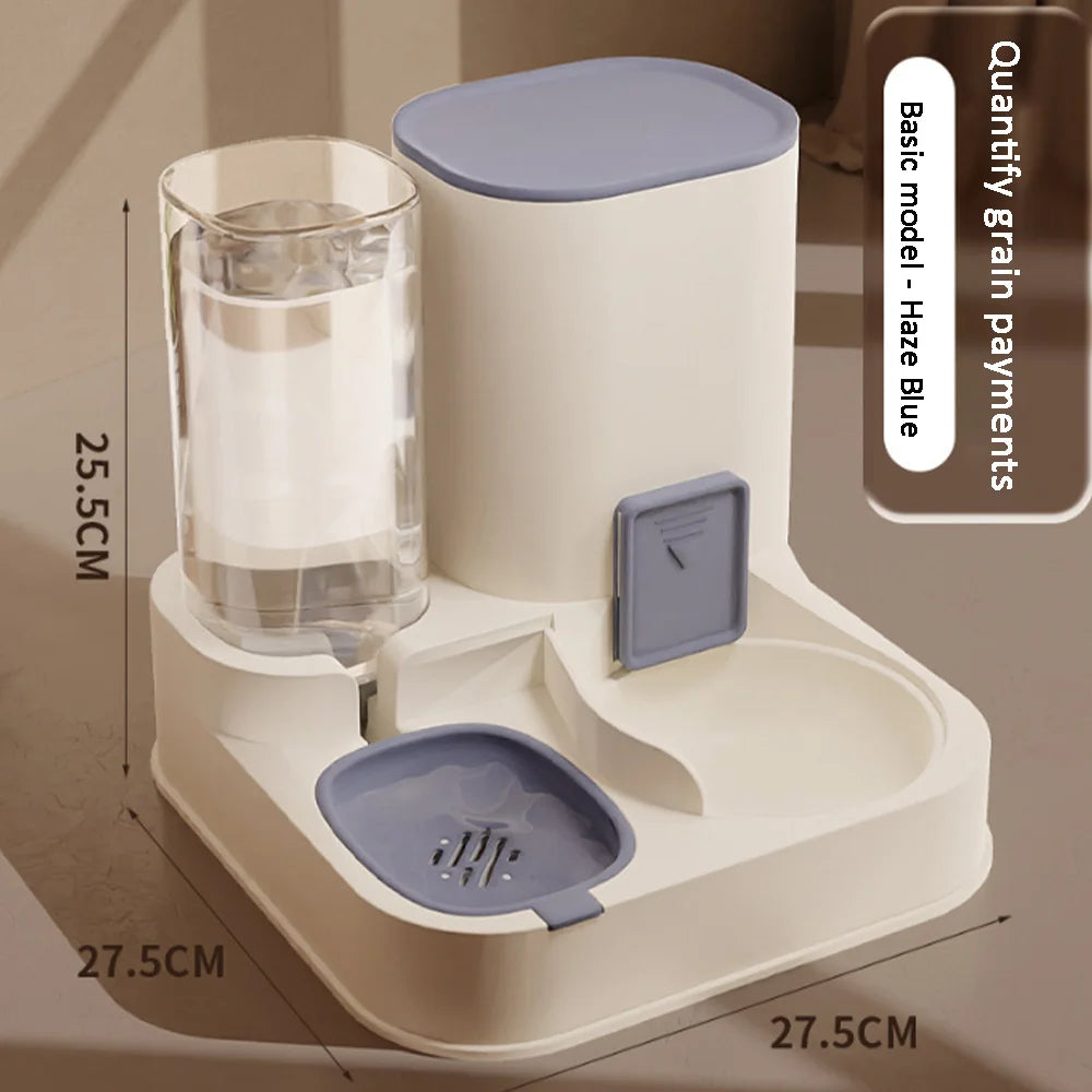 Paws & Drink Duo – Automatic 2-in-1 Cat Feeder & Water Dispenser | Smart Pet Bowl for Food & Fresh Water