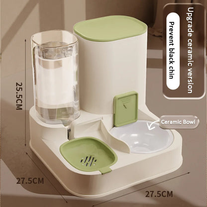 Paws & Drink Duo – Automatic 2-in-1 Cat Feeder & Water Dispenser | Smart Pet Bowl for Food & Fresh Water