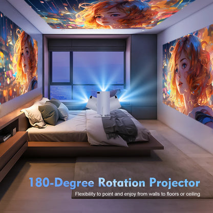 Premium Cubic Pro Smart Projector - 4K Support | Dual-Band WiFi 6 | 260 ANSI | Android 11 OS | Indoor/Outdoor Cinema Experience
