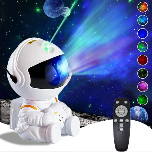 Astronaut Star Projector Lamp - Realistic Galaxy & Cosmic Nebula Projection | LED Night Light for Children's Bedrooms & Home Decoration