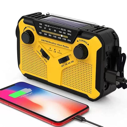 EcoCharge Emergency Radio 4000mAh – Solar & Hand Crank Power