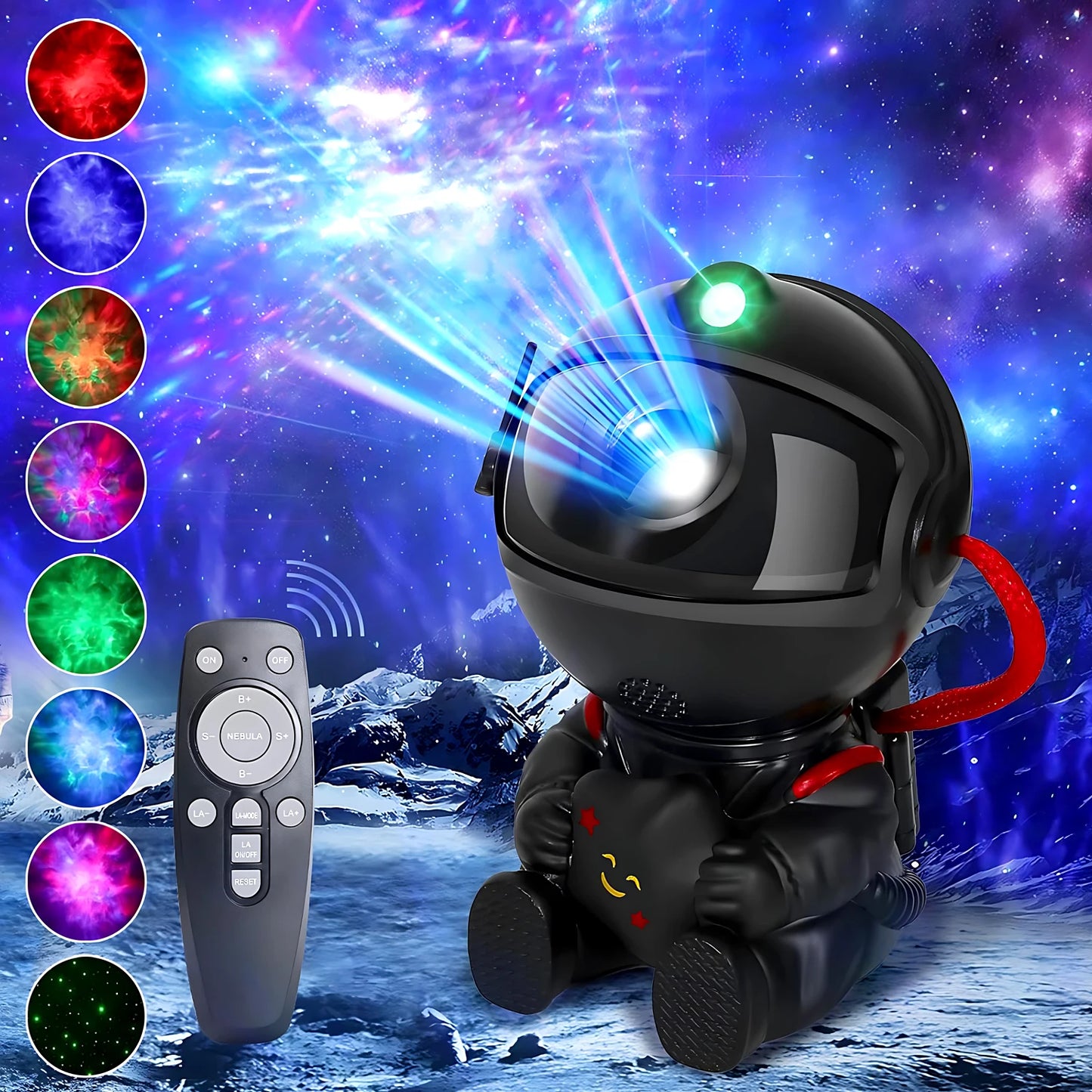 Astronaut Star Projector Lamp - Realistic Galaxy & Cosmic Nebula Projection | LED Night Light for Children's Bedrooms & Home Decoration