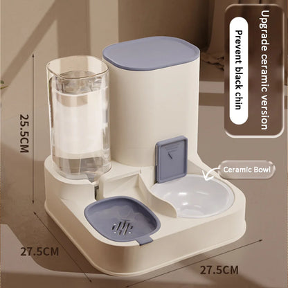 Paws & Drink Duo – Automatic 2-in-1 Cat Feeder & Water Dispenser | Smart Pet Bowl for Food & Fresh Water