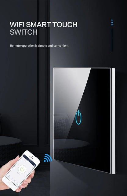 LumaControl Alexa & Google Smart Light Touch Switch (No Neutral, 1–3 Gang)