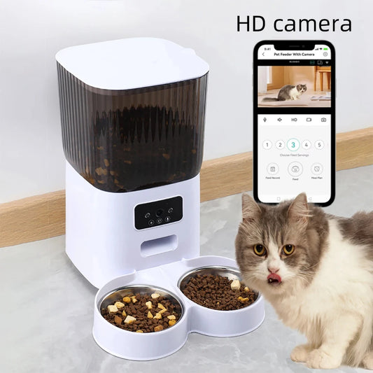 BritPet AutoFeeder Pro – 5L Smart Dog & Cat Food Dispenser with HD Camera, WiFi Control & Scheduled Feeding Bowl