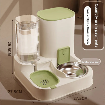 Paws & Drink Duo – Automatic 2-in-1 Cat Feeder & Water Dispenser | Smart Pet Bowl for Food & Fresh Water