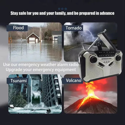 EcoCharge Emergency Radio 4000mAh – Solar & Hand Crank Power