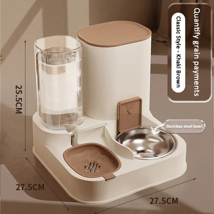 Paws & Drink Duo – Automatic 2-in-1 Cat Feeder & Water Dispenser | Smart Pet Bowl for Food & Fresh Water