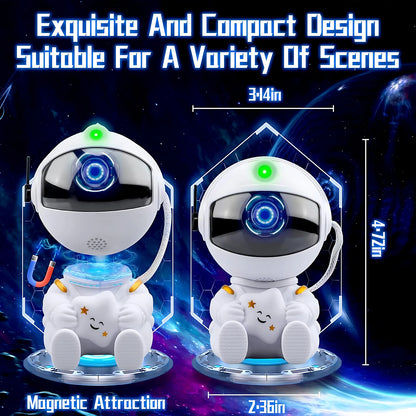 Astronaut Star Projector Lamp - Realistic Galaxy & Cosmic Nebula Projection | LED Night Light for Children's Bedrooms & Home Decoration