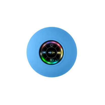 Portable Bluetooth Speaker with LED Lights | IPX4 Waterproof | Loud Stereo Sound & Strong Suction Cup for Bathroom, Outdoor & Travel